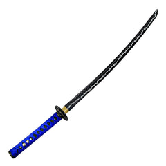 Black Lightning Katana - Blue Handle - High Carbon 1095 Steel Sword - 40.5" - Battling Blades