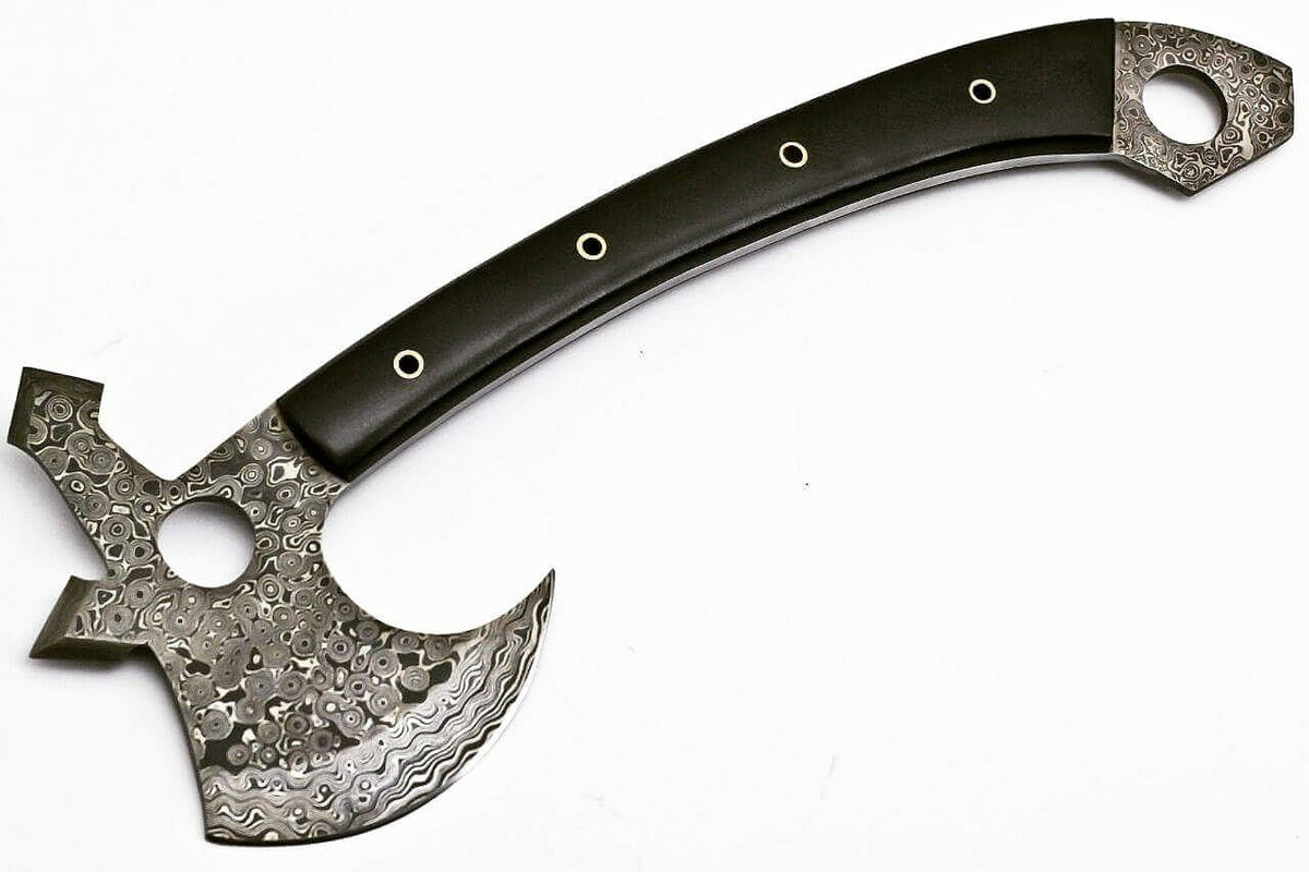 Tomahawk Axe- Damascus Steel- 17" - Battling Blades