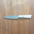 Utility Knife- High Carbon Damascus Steel with Silver Handle- Kitchen Knife/ Paring Knife