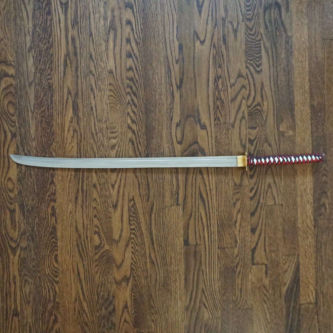 Red Katana Sword- Handmade High Carbon Damascus Steel Sword- 40.5"- Samurai Sword