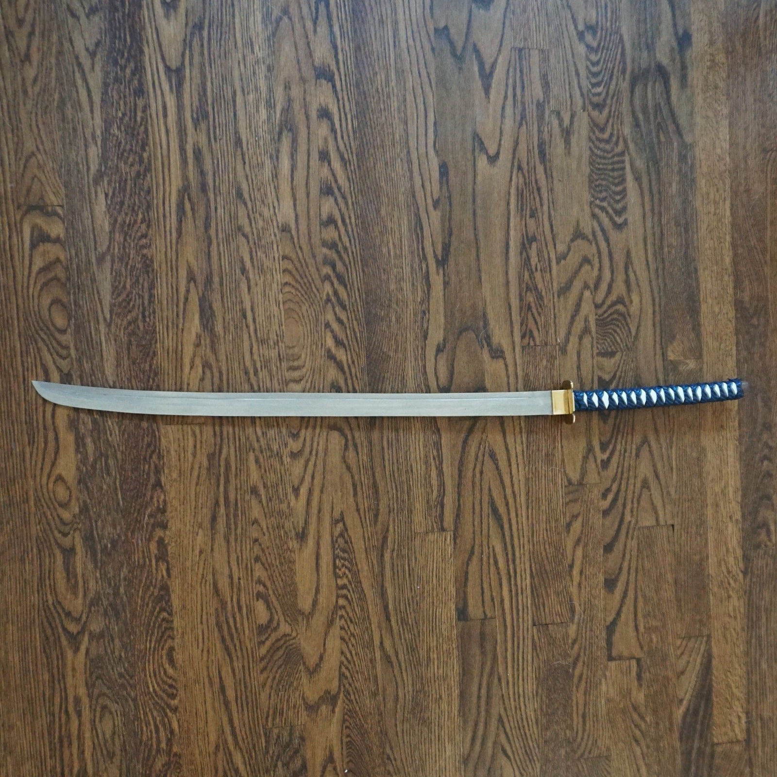 Blue Katana Sword- Handmade High Carbon Damascus Steel Sword- 40.5"-Samurai Sword - Battling Blades