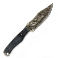 Skinning Knife- Skinner Knife- High Carbon Damascus Steel Blade- 10"