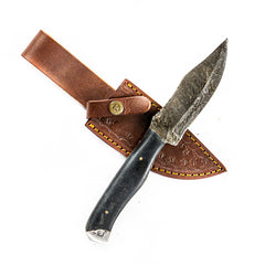 Skinning Knife- Skinner Knife- High Carbon Damascus Steel Blade- 10" - Battling Blades