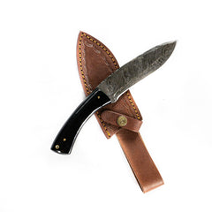Skinning Knife/ Skinner Knife- High Carbon Damascus Steel - Micarta- 10" - Battling Blades