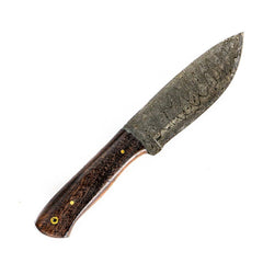 Skinning Knife/ Skinner Knife- High Carbon Damascus Steel- Dark Wood- 10" - Battling Blades