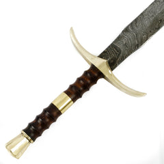 Short Sword- High Carbon Damascus Steel - 28" - Battling Blades