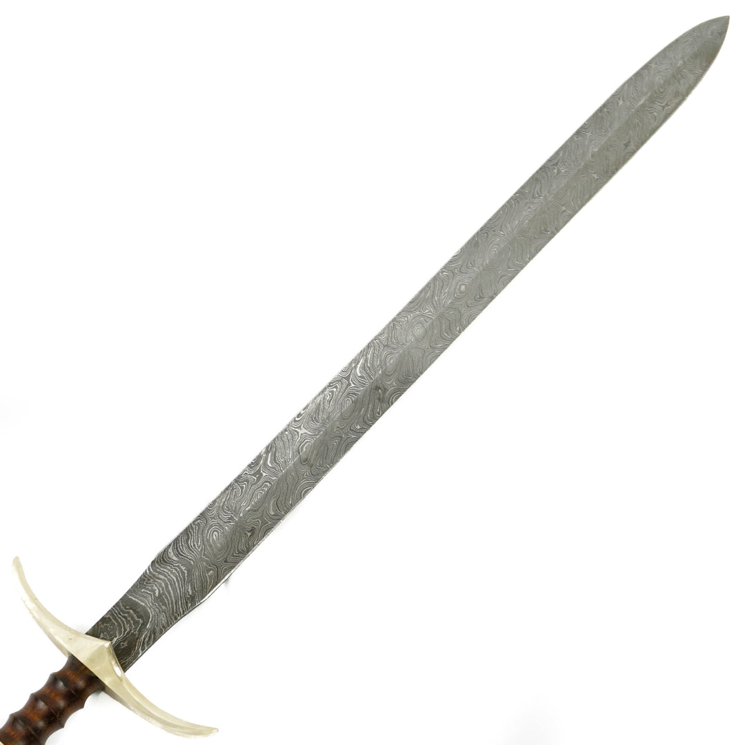 Short Sword- High Carbon Damascus Steel Sword- 28"- Longsword/ Bastard Sword