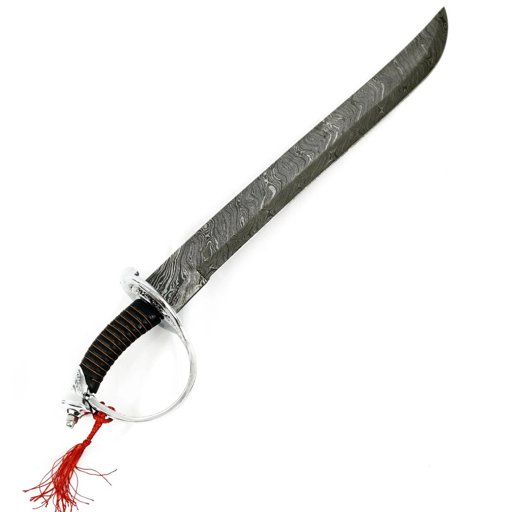 Cutlass - High Carbon Damascus Steel Sword-23" Battle Ready Pirate Sword- Swashbuckling Sword