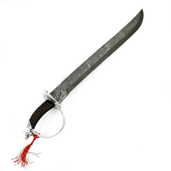 Pirate Sword- High Carbon Damascus Steel Sword-23" Battle Ready Cutlass Sword- Swashbuckling Sword