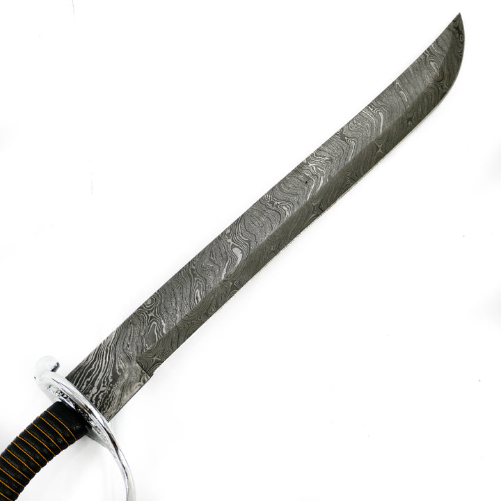 Pirate Sword- High Carbon Damascus Steel Sword-23" Battle Ready Cutlass Sword- Swashbuckling Sword