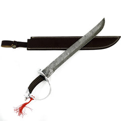 Cutlass - High Carbon Damascus Steel Sword-23" Battle Ready Pirate Sword- Swashbuckling Sword - Battling Blades