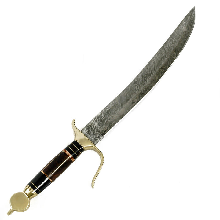 Scimitar Sword/ Sabre Sword- High Carbon Damascus Steel Sword- 19"- Saber Sword