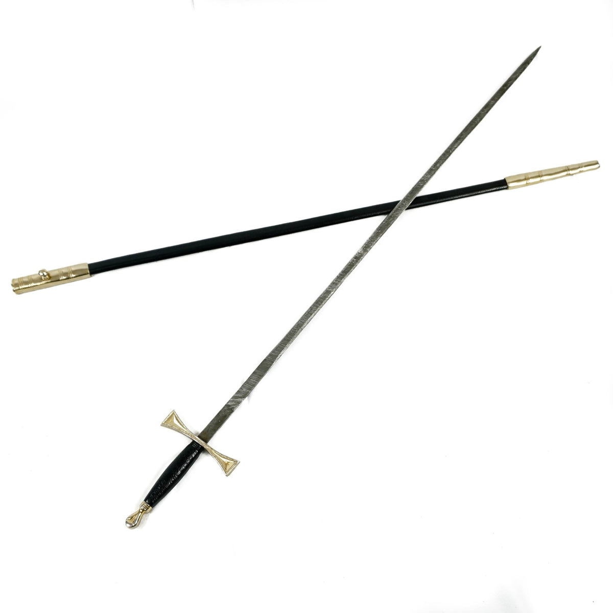 Rapier Sword- Handmade High Carbon Damascus Steel Fencing Sword-30" - Battling Blades