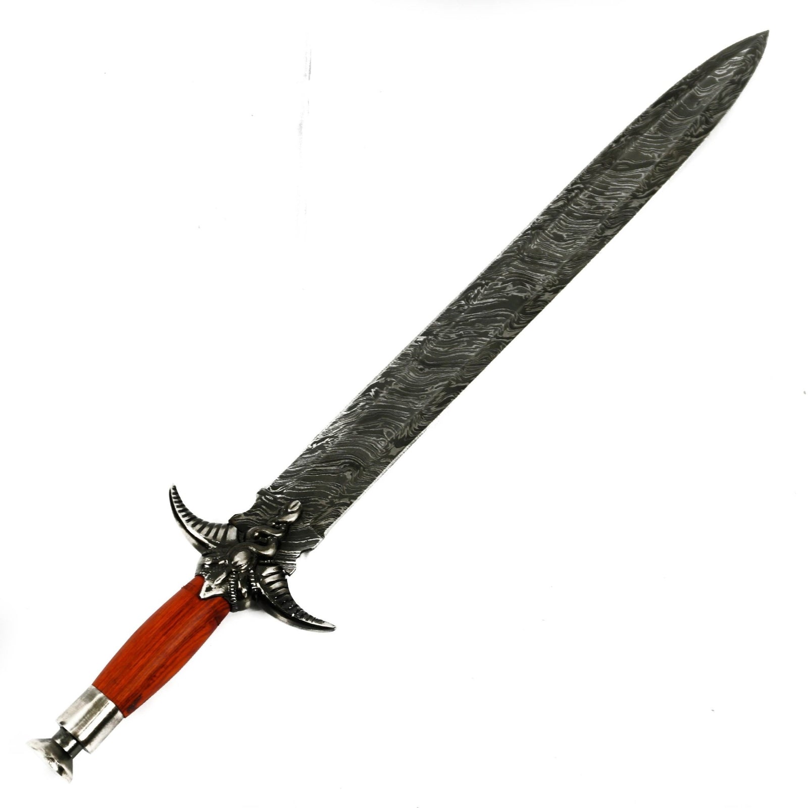 Bastard Sword- Damascus Steel Sword- 29" - Battling Blades