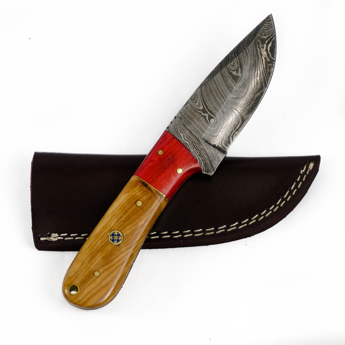 Skinning Knife/ Hunting Knife- High Carbon Damascus Steel Blade- Skinner Knife - Battling Blades