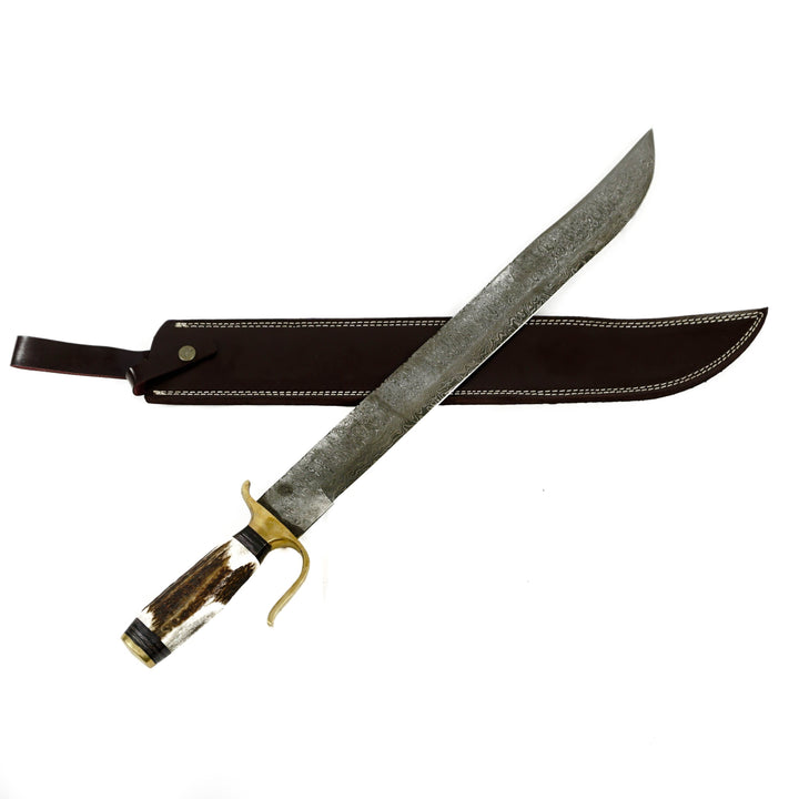 Arabian Scimitar Sword- High Carbon Damascus Steel Sword-26" Battle Ready