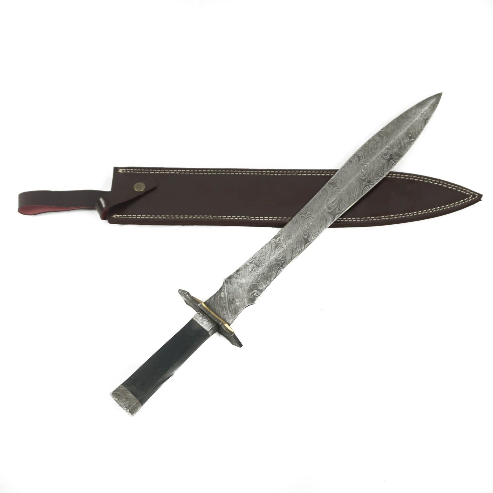 Viking Sword- 24"- High Carbon Damascus Steel- Ulfberht - Battling Blades