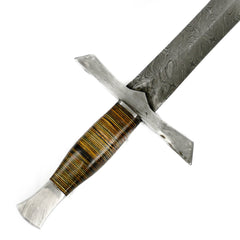 Bastard Sword- High Carbon Damascus Steel - 29" - Battling Blades