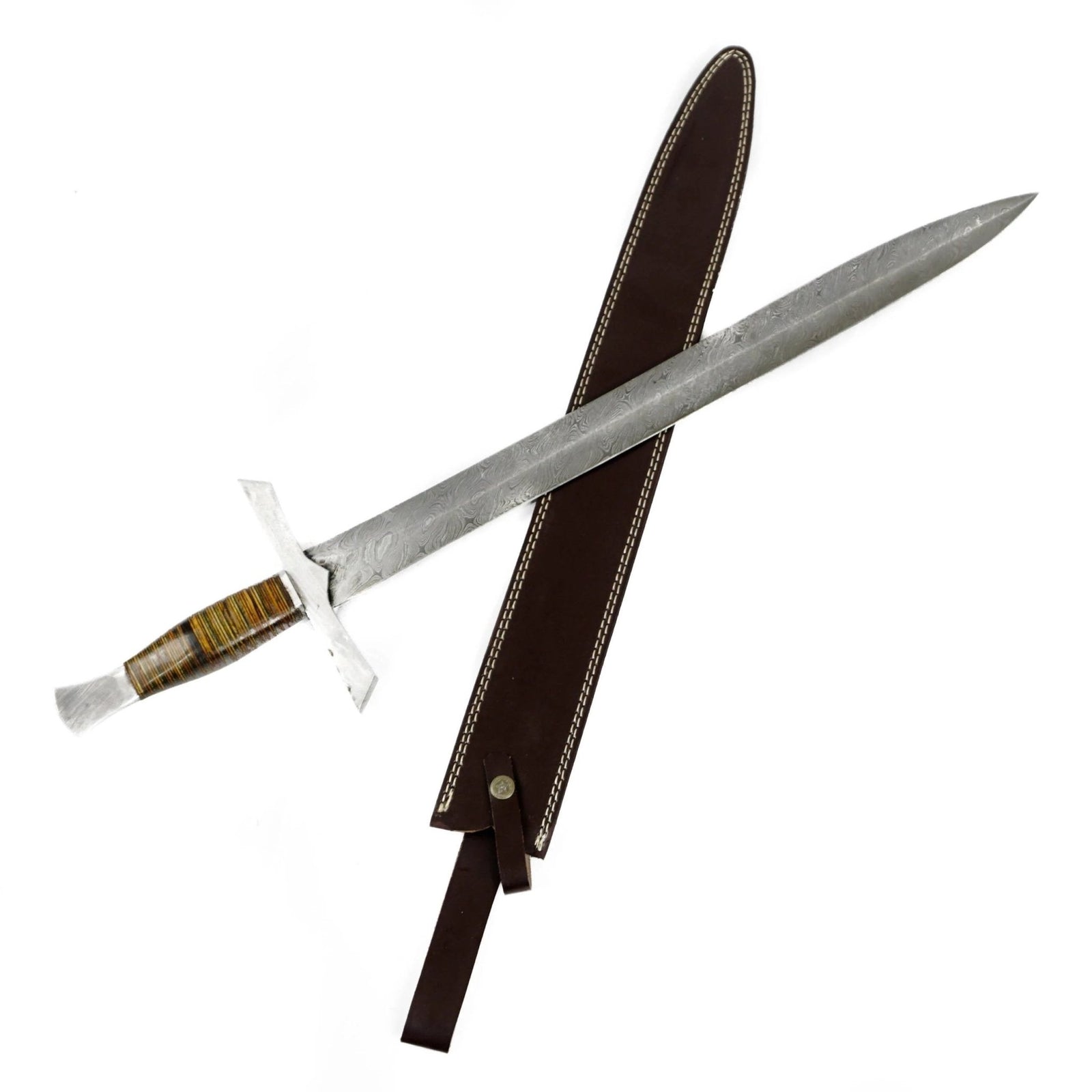 Claymore Sword- Damascus Steel- 29" - Battling Blades