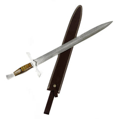 Claymore Sword- Damascus Steel- 29" - Battling Blades