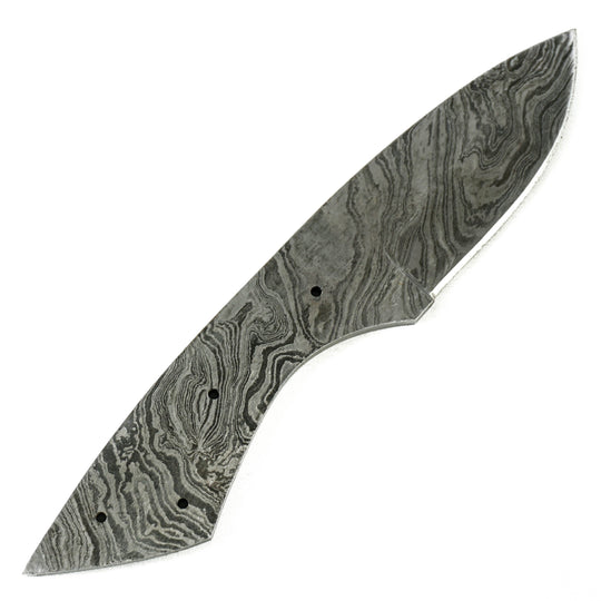 Skinning Knife Blank- Skinner- Hunting Knife- High Carbon Damascus Steel Blade - 7"
