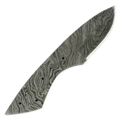Skinning Knife Blank- Skinner- Hunting Knife- High Carbon Damascus Steel Blade - 7" - Battling Blades