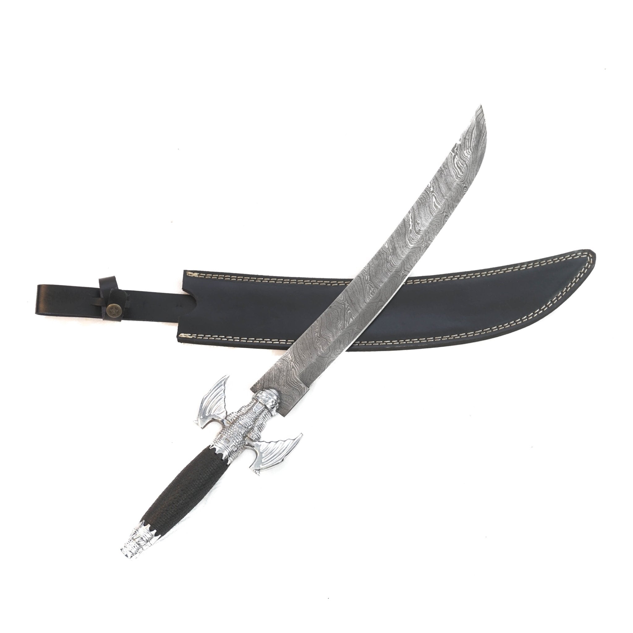 Sword ストラトタイプ Dragon Scimitar Sword - Handcrafted Folded High Carbon Damascus