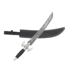 Scimitar Sword/ Saber - High Carbon Damascus Steel Sword- 19"- Sabre Sword - Battling Blades