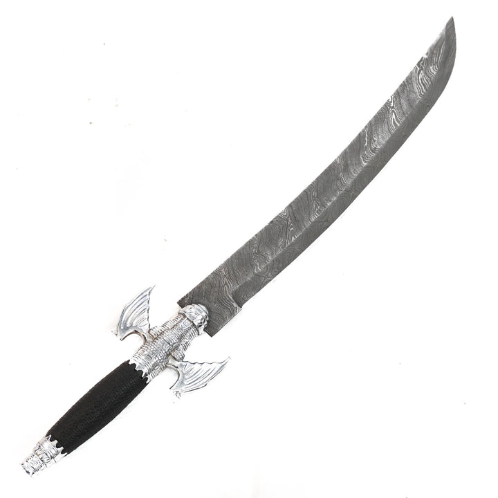 Scimitar Sword/ Saber - High Carbon Damascus Steel Sword- 19"- Sabre Sword