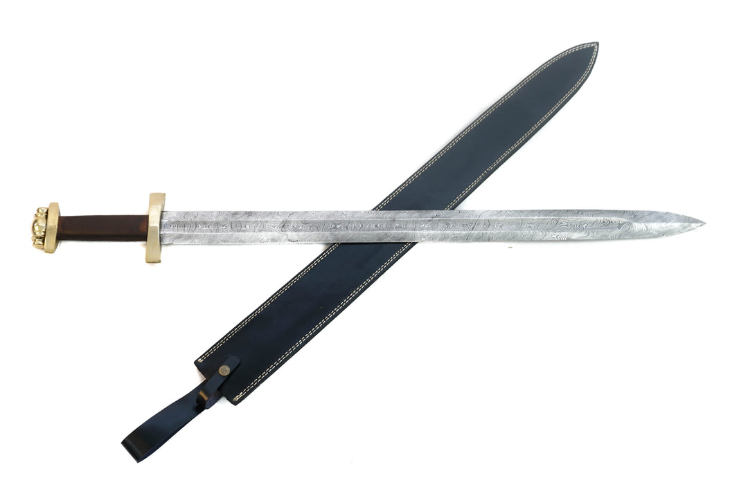 Longsword/ Bastard Sword- High Carbon Damascus Steel Sword- 38"