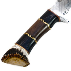Gurkha Kukri Knife- Handmade Pattern Welded High Carbon Damascus Blade - 16" - Battling Blades