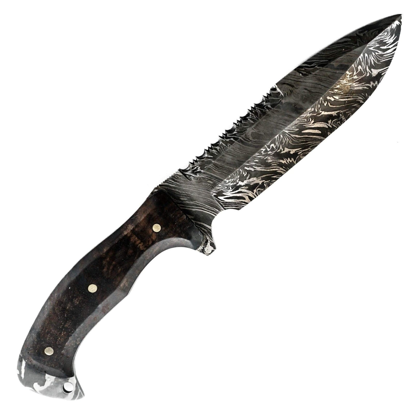 Bowie Knife- High Carbon Damascus Steel Blade- Hunting Knife - Battling Blades