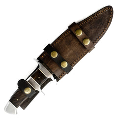 Hunting Knife- High Carbon Damascus Steel Blade- Bowie Knife - Battling Blades