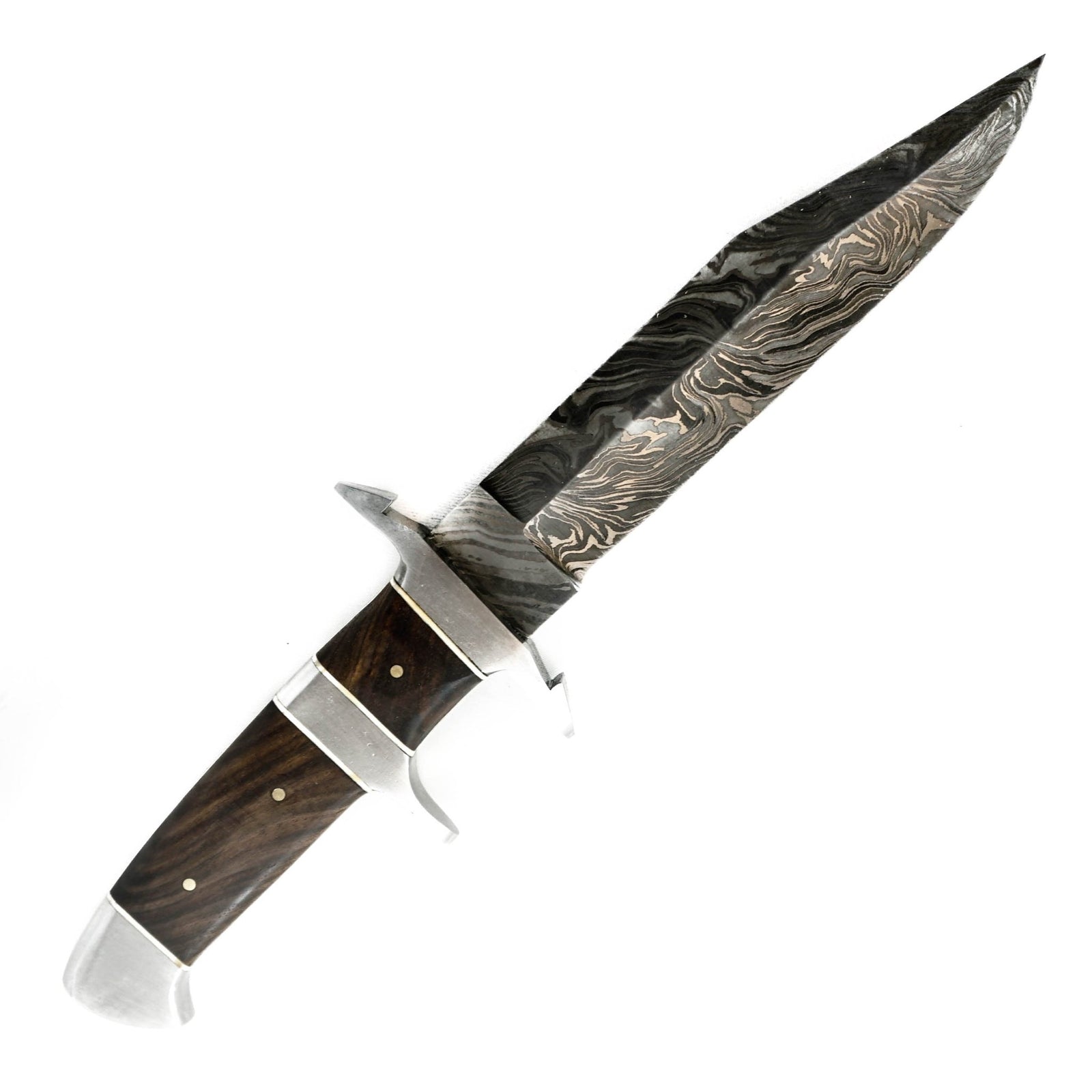 Hunting Knife- High Carbon Damascus Steel Blade- Bowie Knife - Battling Blades