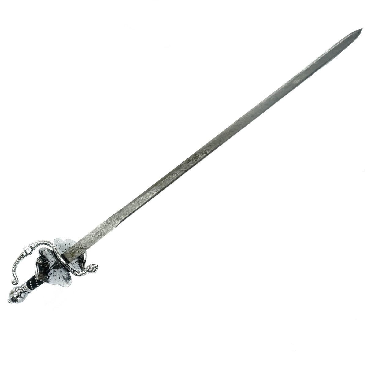 Leaf Rapier- High Carbon Damascus Steel Sword-36" - Battling Blades