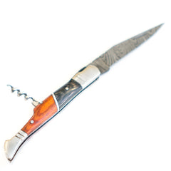 Folding Pocket Knife- 8"- High Carbon Damascus Steel - Battling Blades