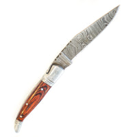 Large Folding Pocket Knife - High Carbon Damascus Steel