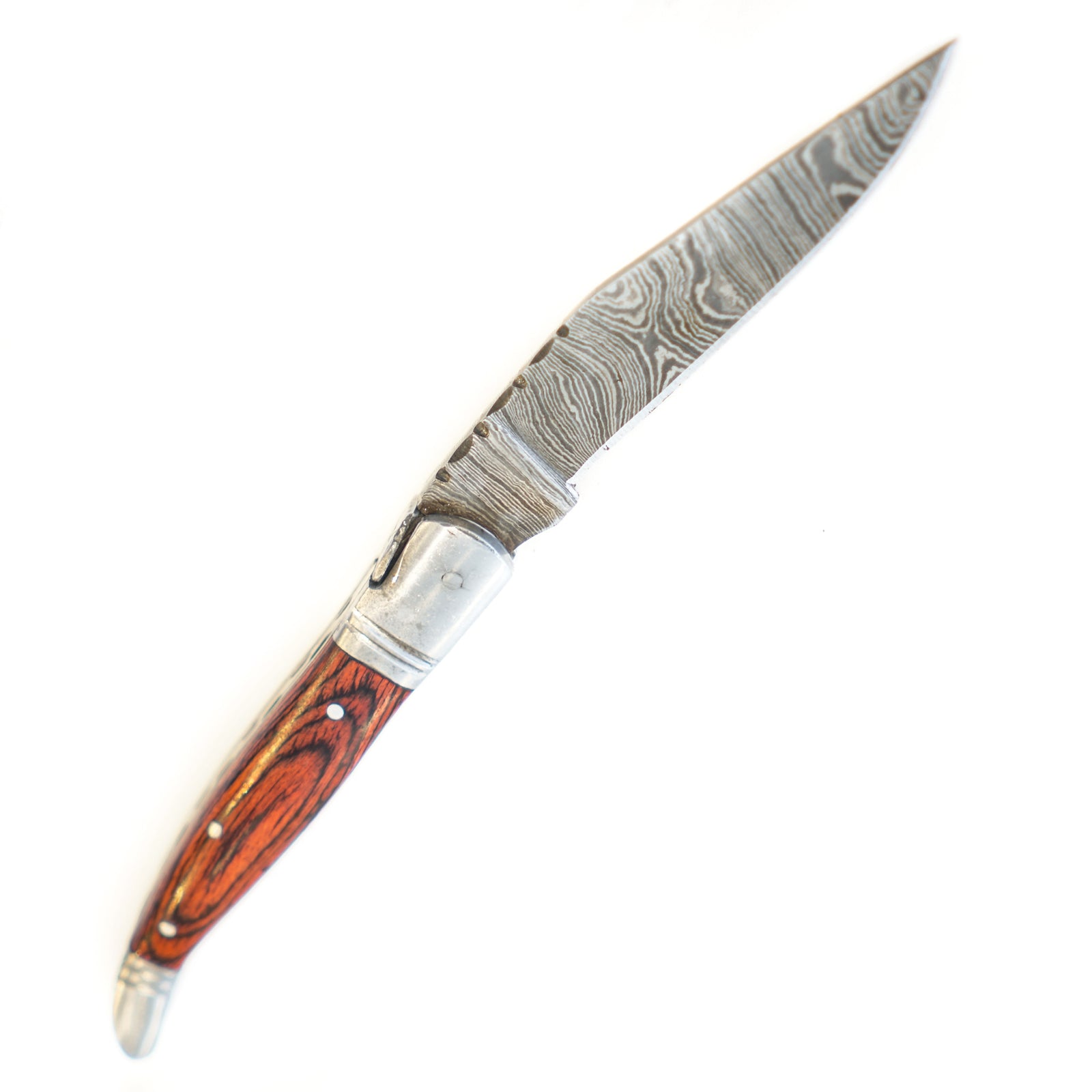 Large Folding Pocket Knife - High Carbon Damascus Steel - Battling Blades