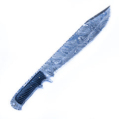 Hunting Knife- High Carbon Damascus Steel Blade - 16" - Battling Blades