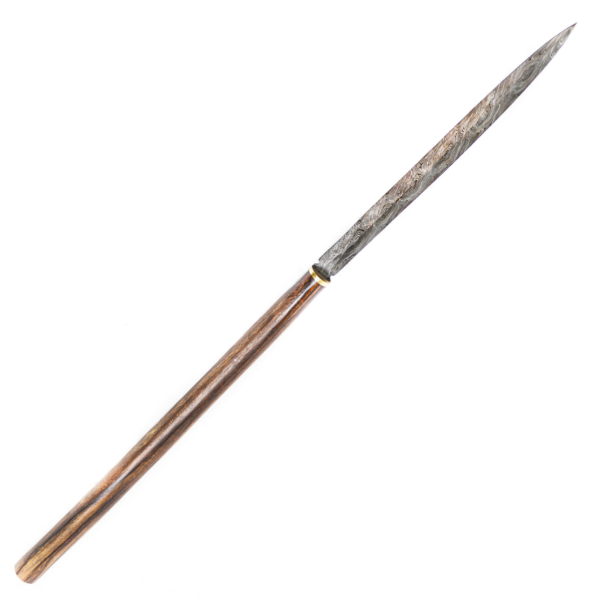 Javelin- Short Spear- High Carbon Damascus Steel Spear- Iklwa- 39" - Battling Blades