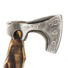 Viking Ax - 20" - Handmade High Carbon 1095 Steel Blade- Valknut - Battling Blades