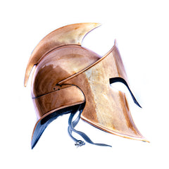 Spartan Helmet- Metal Helmet- Ancient Greek Helmet - Battling Blades