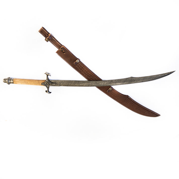 Arabian Scimitar Sword- Damascus Steel -41"
