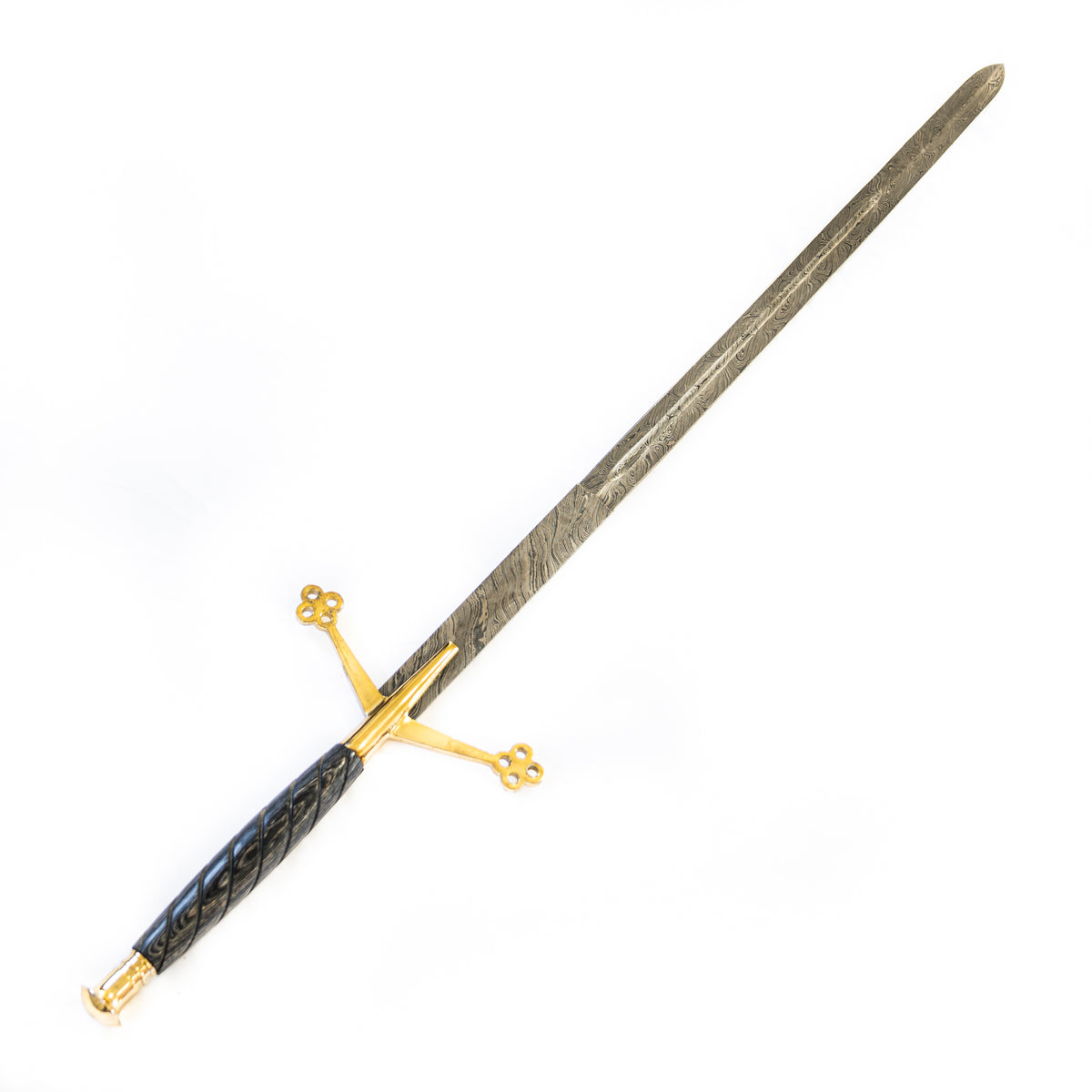 Zweihänder Sword- Two Handed Longsword - High Carbon Damascus Steel - 49" - Battling Blades