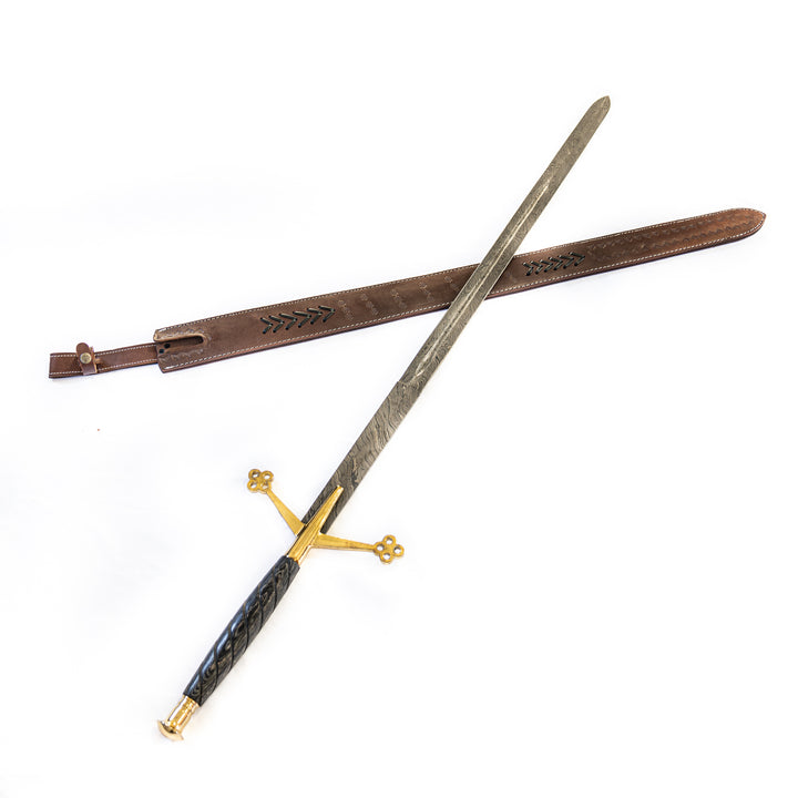 Zweihänder Sword- Two Handed Longsword - High Carbon Damascus Steel - 49"