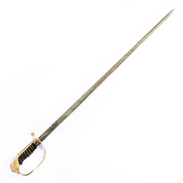 Naval Sword- Rapier Sword- Handmade High Carbon Damascus Steel-40"-Eagle