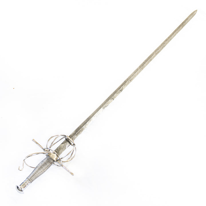 Rapier Sword- Handmade High Carbon Damascus Steel Zorro/ Fencing -46"