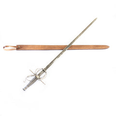 Rapier Sword- Handmade High Carbon Damascus Steel Fencing -46" - Battling Blades