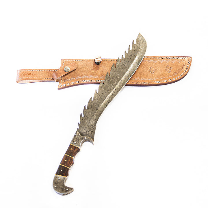 Dragon Gurkha Kukri Knife-Handmade High Carbon Damascus Steel- 19"