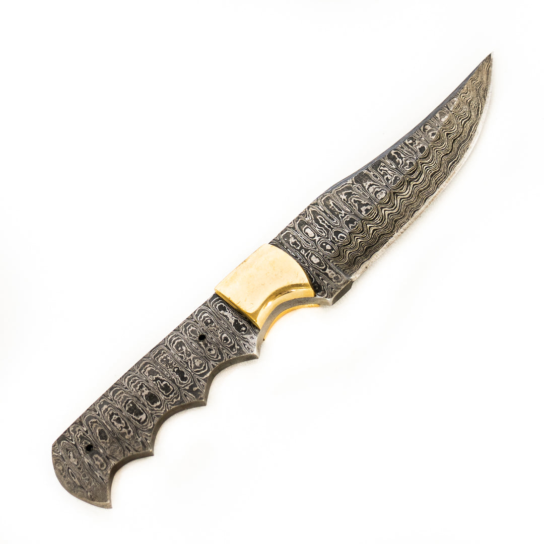 Skinning Knife Blank- Skinner - Hunting Knife- High Carbon Damascus Steel Blade - 9"